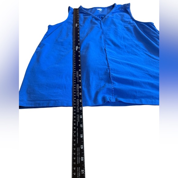 2/$30 Lands End Sz L  14-16 Blue Sleeveless Women's Top - Picture 7 of 8